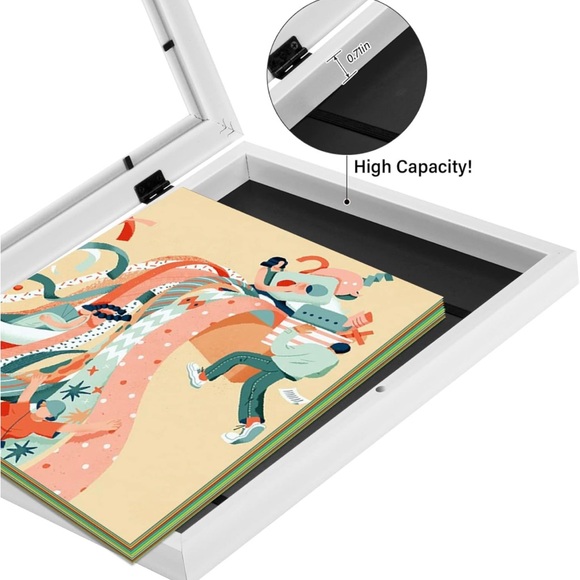 Anozie 9x12 Art Frame, Artwork Frames Changeable Front Opening Glass, Artwork - Picture 3 of 4